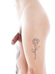 Asian ladyboy Hyori is horny as ever and very excited to show off her slender body and hard cock